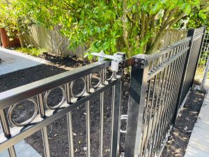 Custom driveway fence