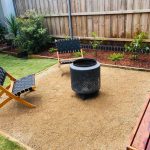 Garden granite fire pit