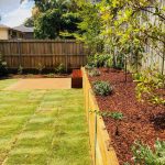 Treated timber retaining wall