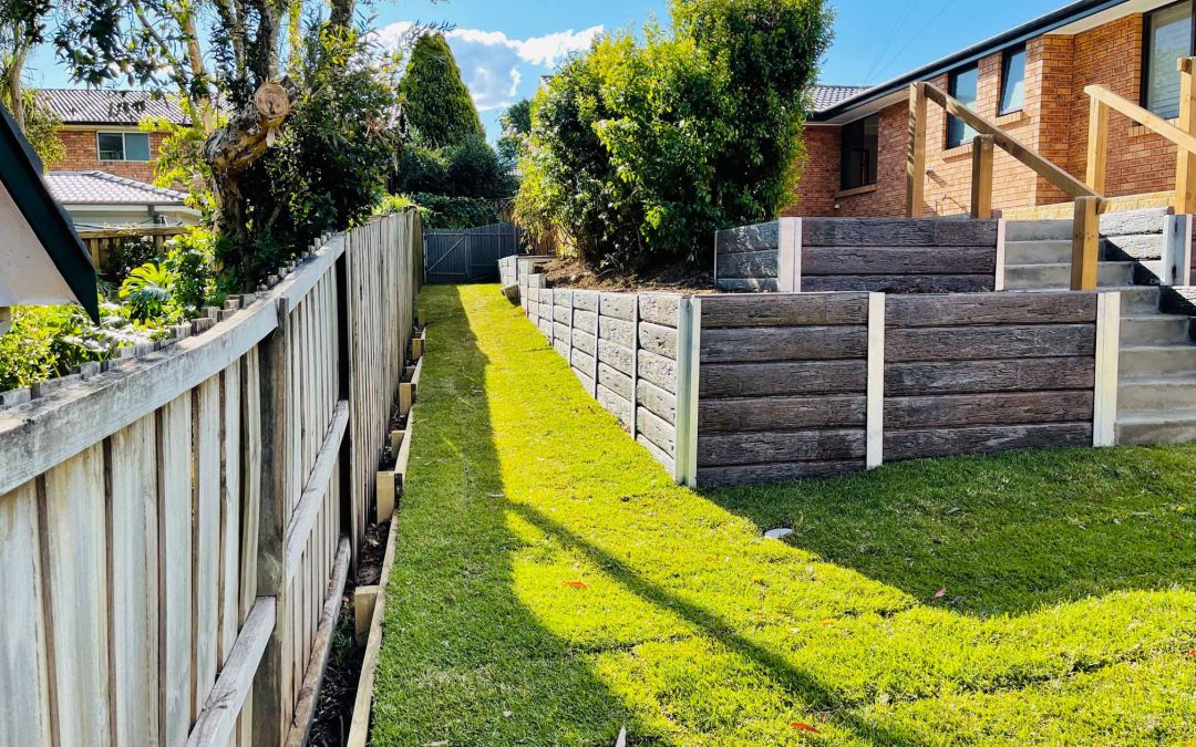 Castle Hill – Concrete Sleeper Retaining Wall