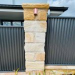 Sandstone fence pillar capping