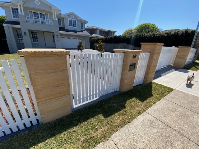 West Ryde – Sandstone Fence Pillars Front Yard & Poolside Transformation