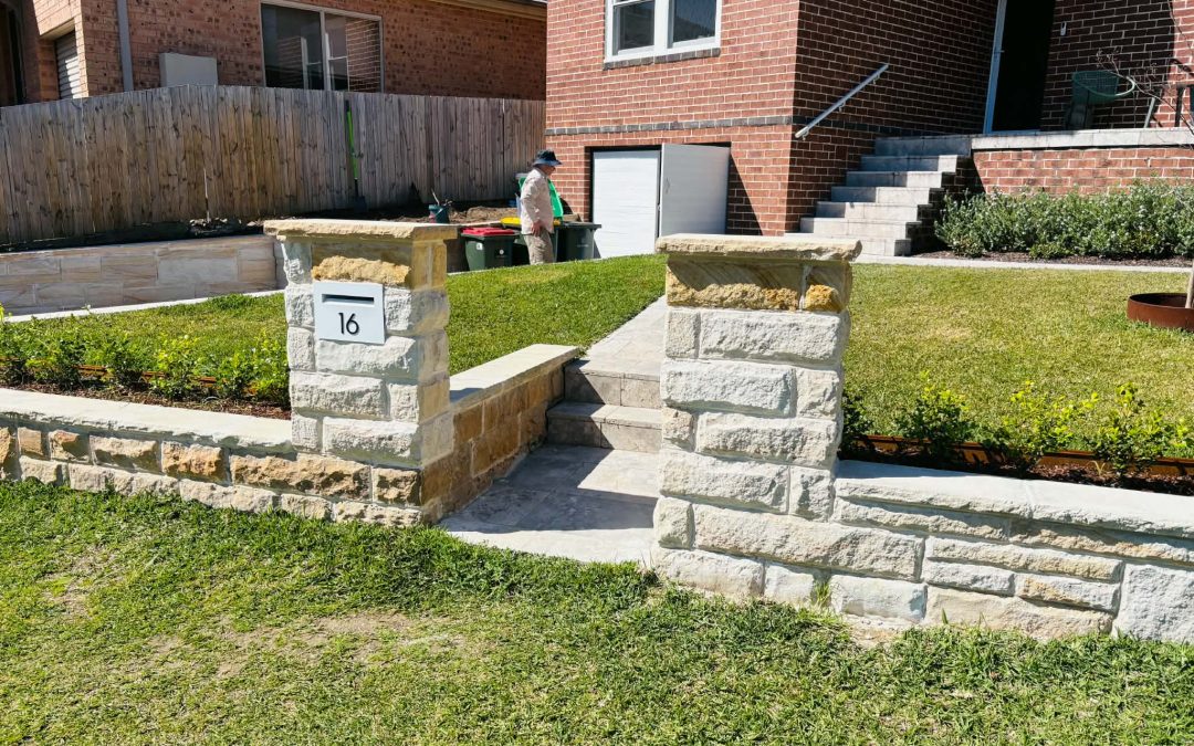 Tennyson Point Front Yard Makeover – Sandstone Retaining Walls Sydney