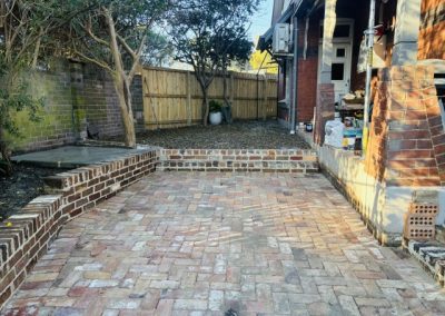 Recycled Brick Pavers for a Marrickville Backyard and Parking Bay