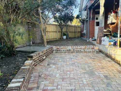 Recycled Brick Pavers Parking Bay